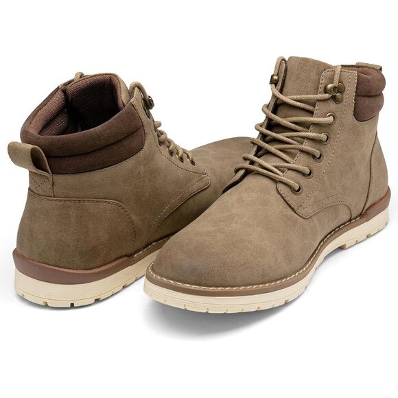 〽️Men\'s Chukka Hiking Boots Khaki Waterproof Comfortable Casual Lace Up Shoes main image 6